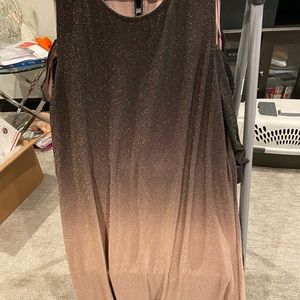 Black and taupe off the shoulder sparkly dress size 1x from Venus.com